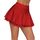Avidlove Damen Mini Röcke Sommer Solide Faltenrock Spitze Ruffle Plisseerock Kurz Sexy Minirock Basic Gefaltet Rock Elastisch Skater Skirt Rot XL