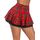 Avidlove Damen Mini Röcke Sommer Solide Faltenrock Spitze Ruffle Plisseerock Kurz Sexy Minirock Basic Gefaltet Rock Elastisch Skater Skirt Rotes Plaid S