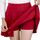 DJT Damen Mädchen Basic Solid Dehnbaren Informell Mini Skater Rock mit Shorts Rot Small
