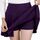 DJT Damen Mädchen Basic Solid Dehnbaren Informell Mini Skater Rock mit Shorts Violett Large