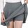 DJT Damen Mädchen Basic Solid Dehnbaren Informell Mini Skater Rock mit Shorts Grau X-Large