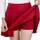 DJT Damen Mädchen Basic Solid Dehnbaren Informell Mini Skater Rock mit Shorts Rot XX-Large