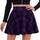 DJT Damen Mädchen Basic Solid Dehnbaren Informell Mini Skater Rock mit Shorts Lila Karierte XX-Large