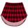 Girstunm Women's Shirt Extender for Women Adjustable Layered Fake Top Lower Sweep Shirt Half Length Mini Skirt for Girls Schwarz Rot Kariert L