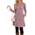 NARRAME Pullover-Kleider für Damen, Winter, langärmelig, Kausale Knöpfe, seitliches Pulloverkleid mit Taschen, XX-Large, Altrosa