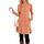 NARRAME Winter-Pullover-Kleider für Damen, Midi-Langarm, Kausale Knöpfe, seitliches Tunika-Kleid mit Taschen, MittelKaramell