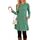 NARRAME Winter-Pullover-Kleider für Damen, Midi-Langarm, kausale Knöpfe, seitliches Tunika-Kleid mit Taschen, Mittelgrün