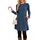 NARRAME Pullover-Kleider für Damen, Winter, langärmelig, Kausale Knöpfe, seitliches Pulloverkleid mit Taschen, XX-Large,Einfarbig Dunkelblau