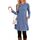 NARRAME Damen-Pullover-Kleider, Winter, langärmelig, Kausale Knöpfe, seitliche Kleider für Damen, elegant, mit Taschen, klein, Marineblau