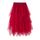 Damen Rock Tüll Unregelmäßig Unterrock Lagenrock Ballett Tutu Abschlussball Party Faltenkleid A-Linie Midirock High Waisted Rock (Rot, Einheitsgröße)