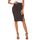 Damen Business Solide Hohe Taille Bleistiftrock Seitenschlitz Dehnbar Bodycon Midirock Knielang (L, Braun)