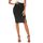 Damen Business Solide Hohe Taille Bleistiftrock Seitenschlitz Dehnbar Bodycon Midirock Knielang (L, Dunkelgrau)