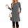 NARRAME Damen-Pullover-Kleider, Winter, langärmelig, lässig, Knöpfe, Seitenkleider für Damen, elegant, mit Taschen, klein, Dunkelgrau