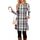 NARRAME Pulloverkleid für Damen, Frühling, Herbst, Lange Ärmel, lässige Knöpfe, seitliche Damenkleider mit Taschen, groß, Karo Rosa Gelb