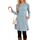 NARRAME Pulloverkleid für Damen, Frühling, Herbst, Lange Ärmel, lässige Knöpfe, seitliche Damenkleider mit Taschen, groß, Hellblau