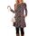 NARRAME Winter-Pullover-Kleider für Damen, Midi-Langarm, Kausale Knöpfe, seitliches Tunika-Kleid mit Taschen, MittelLeopard