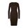 Urban Classics Damen Kleid Ladies Rib Dress, figurbetontes, hochgeschlossenes Rippenkleid, Langarm Kleid, Größen XS - XL