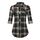 DJT Damen Weiches Gestrick Karierte Bluse Langarm Oberteile Roll Up Ärmel Hemdbluse Shirts Button Down Blusen Top Kaffee-Grün XL
