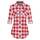 DJT Damen Weiches Gestrick Karierte Bluse Langarm Oberteile Roll Up Ärmel Hemdbluse Shirts Button Down Blusen Top Rot-Weiß XXL