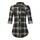 DJT Damen Weiches Gestrick Karierte Bluse Langarm Oberteile Roll Up Ärmel Hemdbluse Shirts Button Down Blusen Top Kaffee-Grün XXL