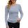 DUOEASE Langarmshirt Mit Rippenbündchen Damen Rundhal Pullover Elegant Oberteile Gerippt Tshirts Basic Tops（Himmelblau,M