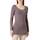 VERO MODA Damen Vmmaxi My Soft Long U-Neck Noos Langarmshirt, Coffee Bean/Detail:Melange, XL EU