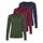 VERO MODA Damen VMMAXI My LS Soft UNECK NOOS 3-Pack, Night Sky/Port Royale & Rifle, S