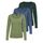 VERO MODA Damen VMMAXI My LS Soft UNECK NOOS 3-Pack Langarmshirt, Oil Green/Green Gables & Chine, L