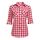 UNibelle Damen Trachtenbluse Oktoberfest Karohemd V-Ausschnitt HolzfäLlerhemd Langarm Trachtenhemd Knöpfen Karierte Hemden Casual Oberteile Wassermelonenrot-B S