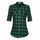 UNibelle Damen Hemden Karierte Bluse Langarm Trachtenbluse V-Ausschnitt Knopfleiste Karohemd Oktoberfest Trachtenhemd HolzfäLlerhemd Casual Hemdbluse Trachten Oberteile Dunkelgrün S