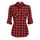 UNibelle Damen Bluse Kariert Trachtenbluse Oktoberfest Karohemd Knopfleiste V-Ausschnitt Trachtenhemd 3/4 Arm HolzfäLlerhemd Casual Hemden Trachten Oberteil Rot-B M