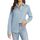 J.VER Bluse Damen Business Casual Damenblusen BüRotauglich Button Down Langarmshirt Knitterfrei Elegant Oberteile Nebelblau