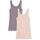 Amazon Essentials Damen Tanktop, Schmale Passform, 2er-Pack, Mauve/Zartrosa, L