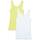 Amazon Essentials Damen Tanktop, Schmale Passform, 2er-Pack, Gelb/Weiß, XXL