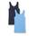 Amazon Essentials Damen Tanktop, Schmale Passform, 2er-Pack, Blau/Marineblau, XL