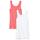 Amazon Essentials Damen Tanktop, Schmale Passform, 2er-Pack, Kräftiges Rosa/Weiß, XL
