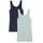 Amazon Essentials Damen Tanktop, Schmale Passform, 2er-Pack, Marineblau/Salbeigrün, XXL