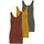 ONLY 3er Pack Damen Oberteile Basic Tank Tops weiß, schwarz, grau, blau, Creme Frauen Shirt lang Sommer Shirts Top 15201465 (XS, Farbmix 3)