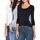 ONLY Damen Langarmshirt Figurbetont und Tailliert aus Baumwolle, Rundhalsausschnitt (3er Love Mix 2 - XS) (Black, White, Grey)