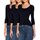 ONLY Damen Langarmshirt Figurbetont und Tailliert aus Baumwolle, Rundhalsausschnitt (3er Love Mix 1 - L) (3xBlack)