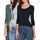 ONLY Damen Langarmshirt Figurbetont und Tailliert aus Baumwolle, Rundhalsausschnitt (3er Love Mix 4 - XS) (Black, Grey, Green)