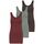 ONLY 3er Pack Damen Basic Tops Tank Top lang 15201465 Farb Mix 8 M