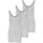 ONLY 3er Pack Damen Basic Tops Tank Top grau lang 15201465 (XL, Grau (Light Grey Melange))