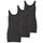 ONLY 3er Pack Damen Basic Tops Tank Top dunkel grau lang 15201465 (XS, Grau (Dark Grey Melange))