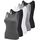 BQTQ 5 Stück Unterhemd Damen Tank Top mit Quadratischem Ausschnitt, Elastische Tank Tops Camisole Crop Top Stretch Untershirt Ärmellos, Schwarz, Weiß, Grau, Dunkelgrau, S
