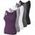 BQTQ 5er-Pack Damen-Tank-Tops, quadratischer Ausschnitt, ärmellos, Damen-Tank-Top, Unterhemden, Schwarz, Weiß, Grau, mittelgroße Orchidee, Dunkelgrau, Mittel