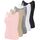 BQTQ 5 Stück Unterhemd Damen Tank Top mit Quadratischem Ausschnitt, Elastische Tank Tops Camisole Crop Top Stretch Untershirt Ärmellos, Schwarz, Weiß, Grau, Beige, Rosa, XXL
