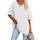 Ebifin Damen Oversize T Shirt mit V-Ausschnitt Kurzärmeliges Casual Lockere Basic Sommer Tee Shirts Bluse.Weiß.L