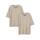 Ebifin 2er Pack Damen Oversize T Shirt mit V-Ausschnitt Kurzärmeliges Casual Lockere Basic Sommer Tee Shirts Bluse