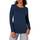 Amazon Essentials Damen Langärmeliges T-Shirt mit Rundhalsausschnitt in klassischer Passform (erhältlich in Übergröße), Marineblau, XX-Large